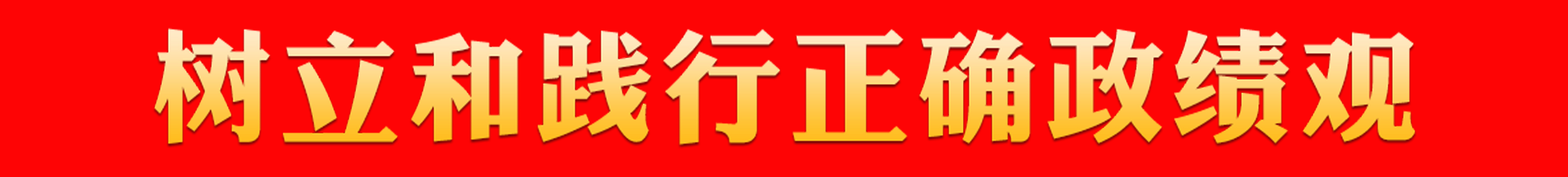 树立和践行正确政绩观
